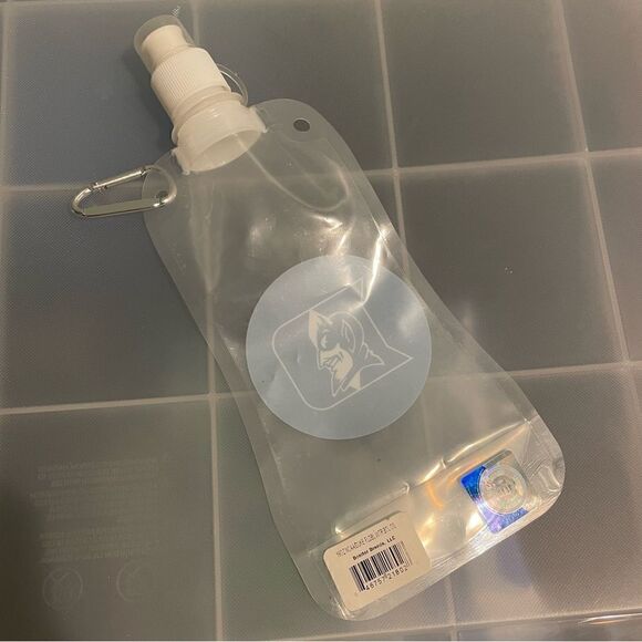 Duke University Blue Devils Water Bottle Standing Pouch 16 Ounces Never Used - Picture 3 of 5